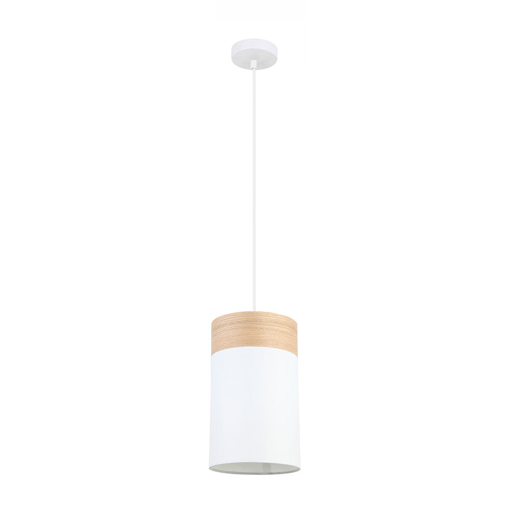 Small Oblong Pendant White - TAMBURA01