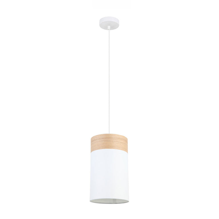 Small Oblong Pendant White - TAMBURA01