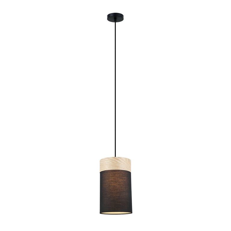 Small Oblong Pendant Black - TAMBURA02