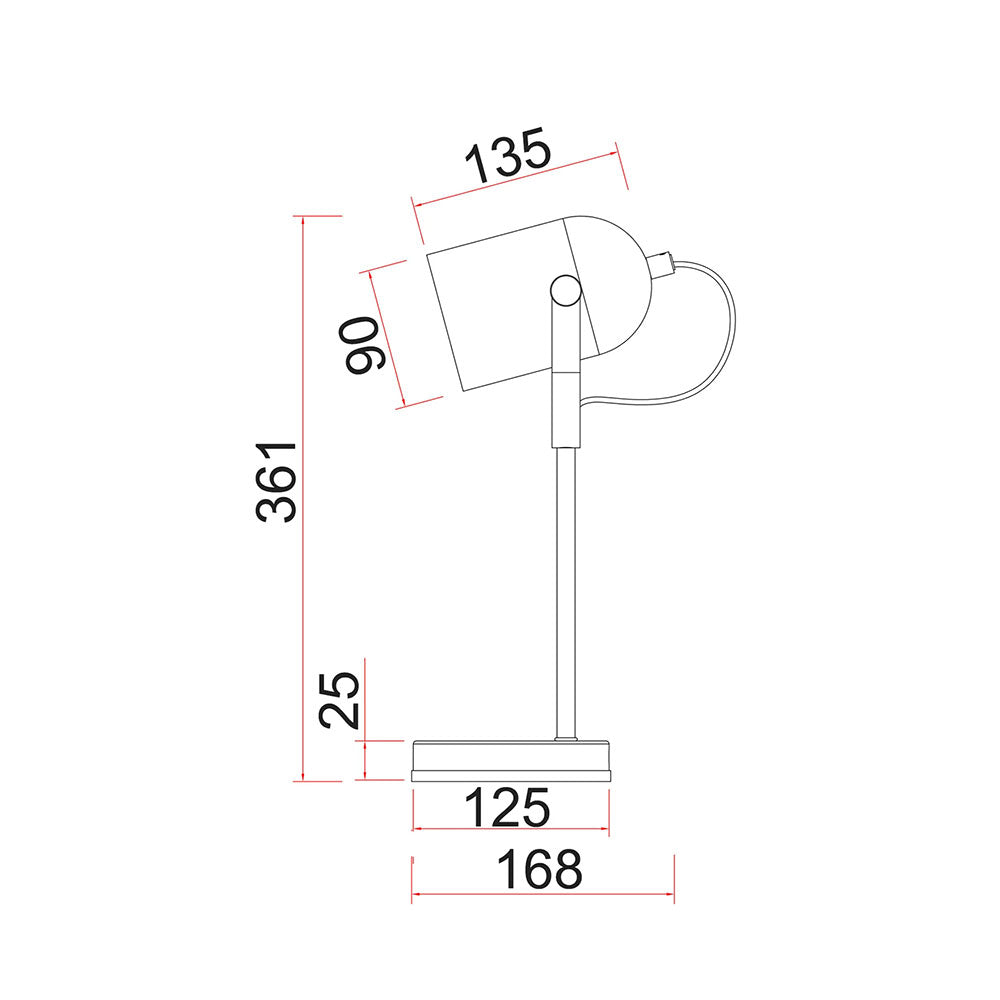 Tazza Adjustable Desk Lamp Matt Black - TAZZA-T1
