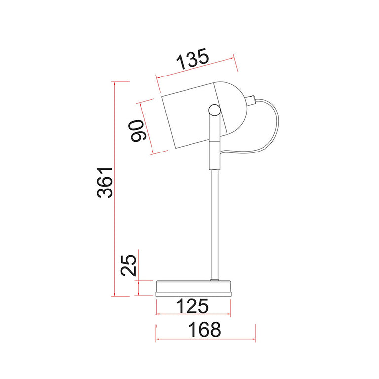 Tazza Adjustable Desk Lamp Matt Black - TAZZA-T1