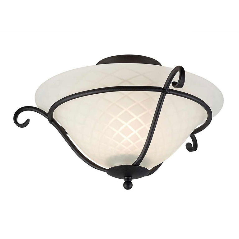 Torchiere Flush Light Black - TCH-F-BLACK