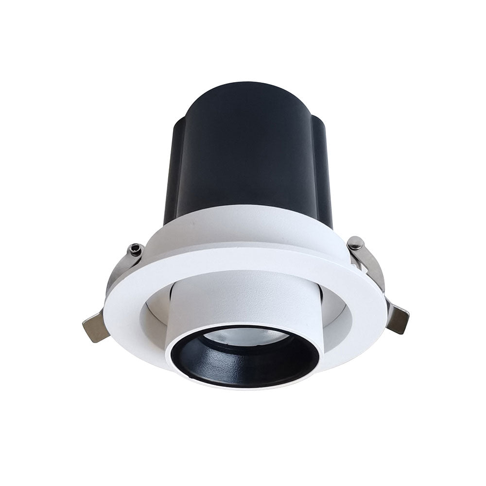 Retractable 10W LED Recessed Spot Downlight White / Tri-Colour - TELE1