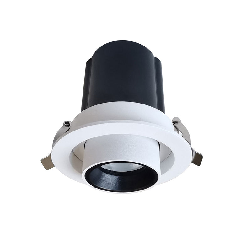 Retractable 10W LED Recessed Spot Downlight White / Tri-Colour - TELE1
