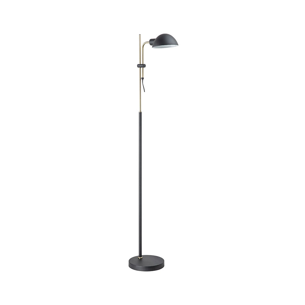 Tettu Adjustable Height Swivel Head Sand Floor Lamp Black - TETTU-F1