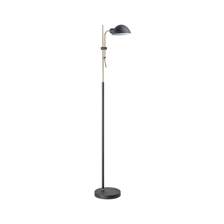 Tettu Adjustable Height Swivel Head Sand Floor Lamp Black - TETTU-F1
