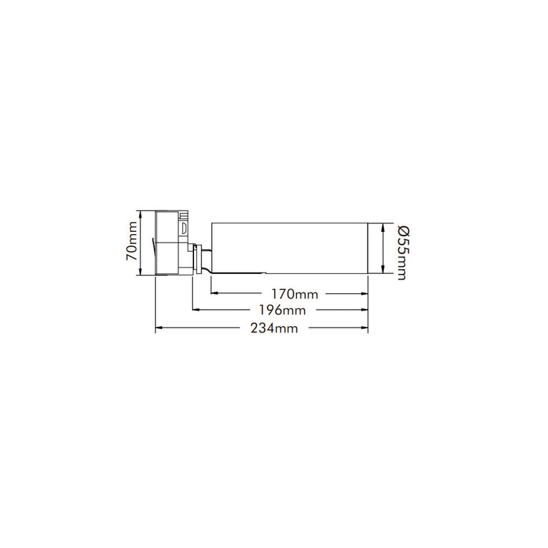 Three Circuit 15W Dimmable LED Track Light White / Quinto - TH14 5C WH