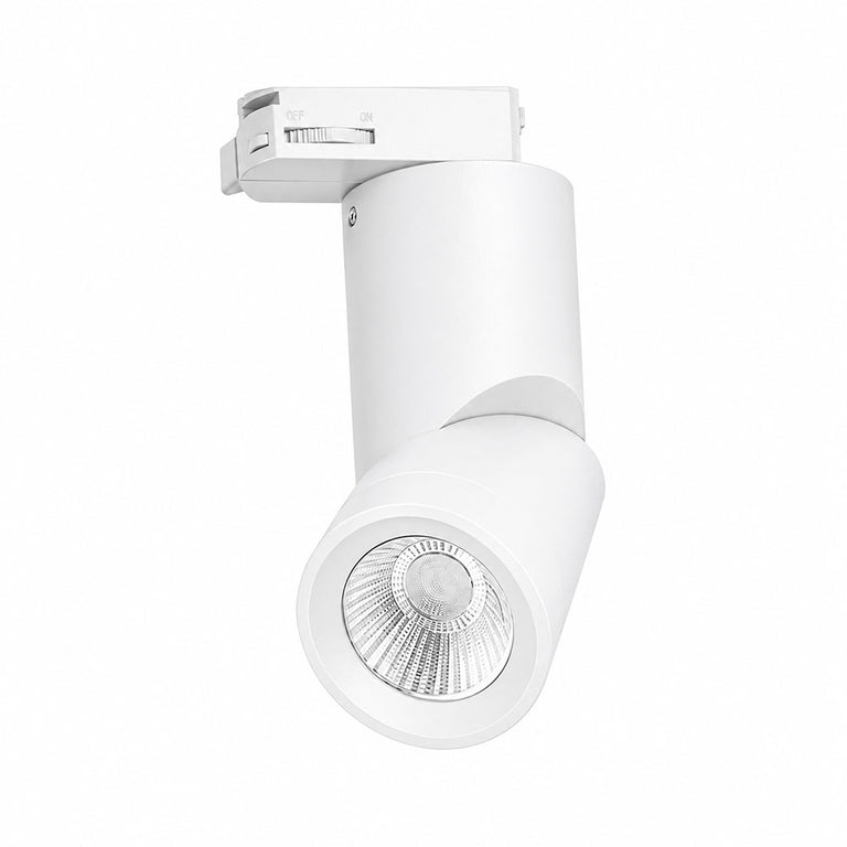 Single Circuit 12W Dimmable LED Track Light White / Cool White - TH17 WH-4000K