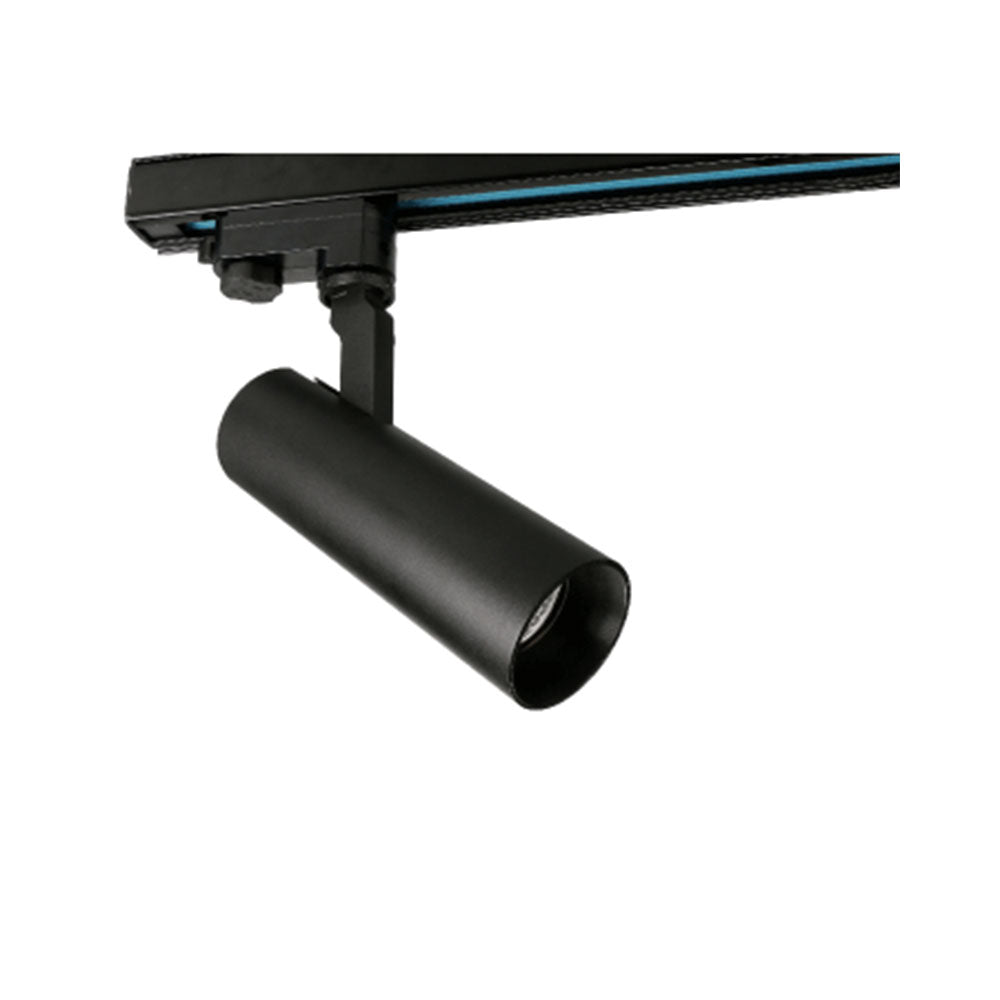Single Circuit 12W Dimmable LED Track Light Black / Quinto - TH185CBK