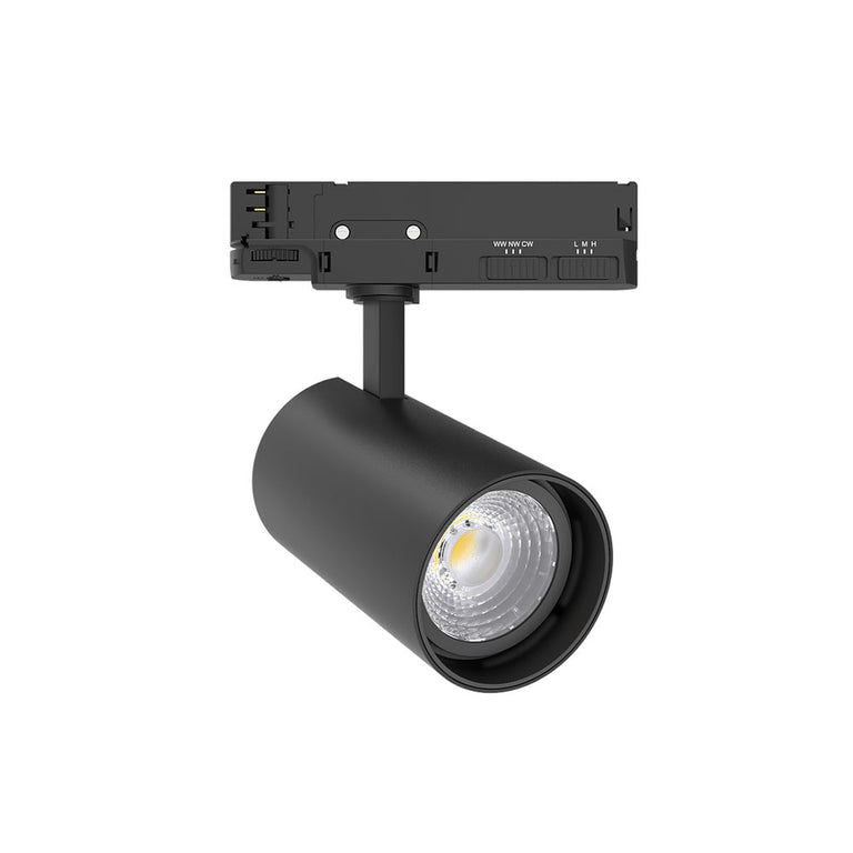 40W Single Circuit LED Track Light Black / Tri-Colour - TH40/BK