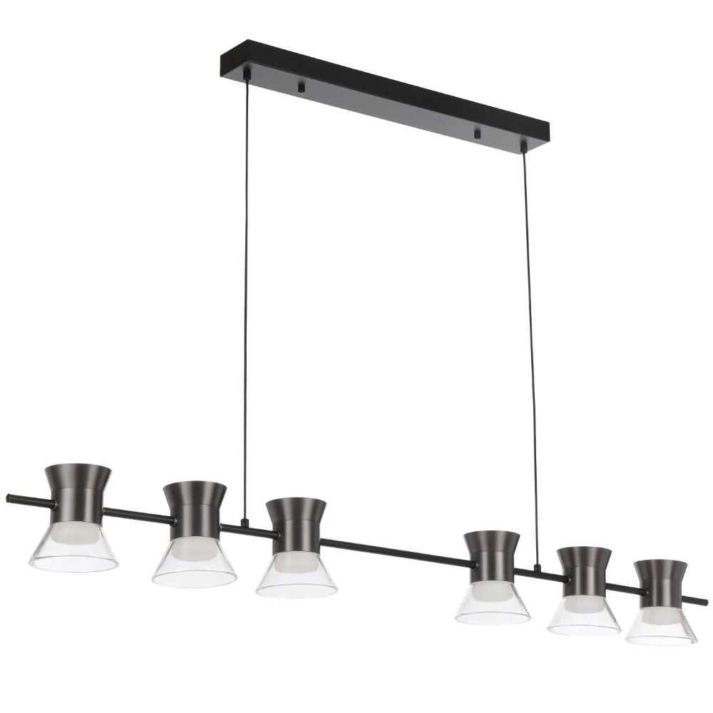 Tipico 6 Light LED Pendant Gun Metal / Warm White - TIPICO PE6-GM