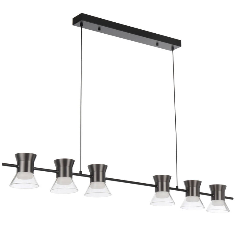 Tipico 6 Light LED Pendant Gun Metal / Warm White - TIPICO PE6-GM
