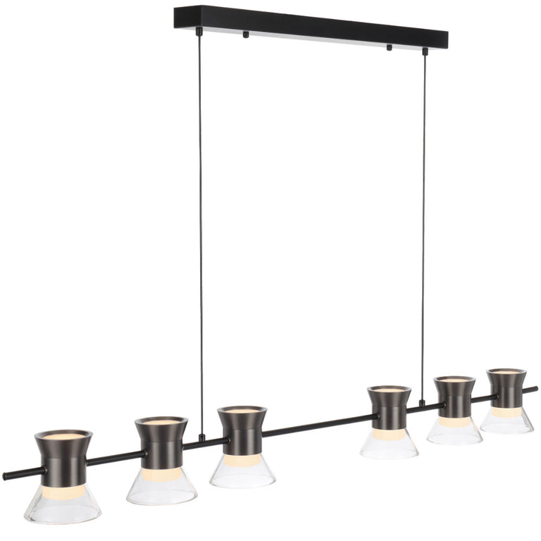 Tipico 6 Light LED Pendant Gun Metal / Warm White - TIPICO PE6-GM