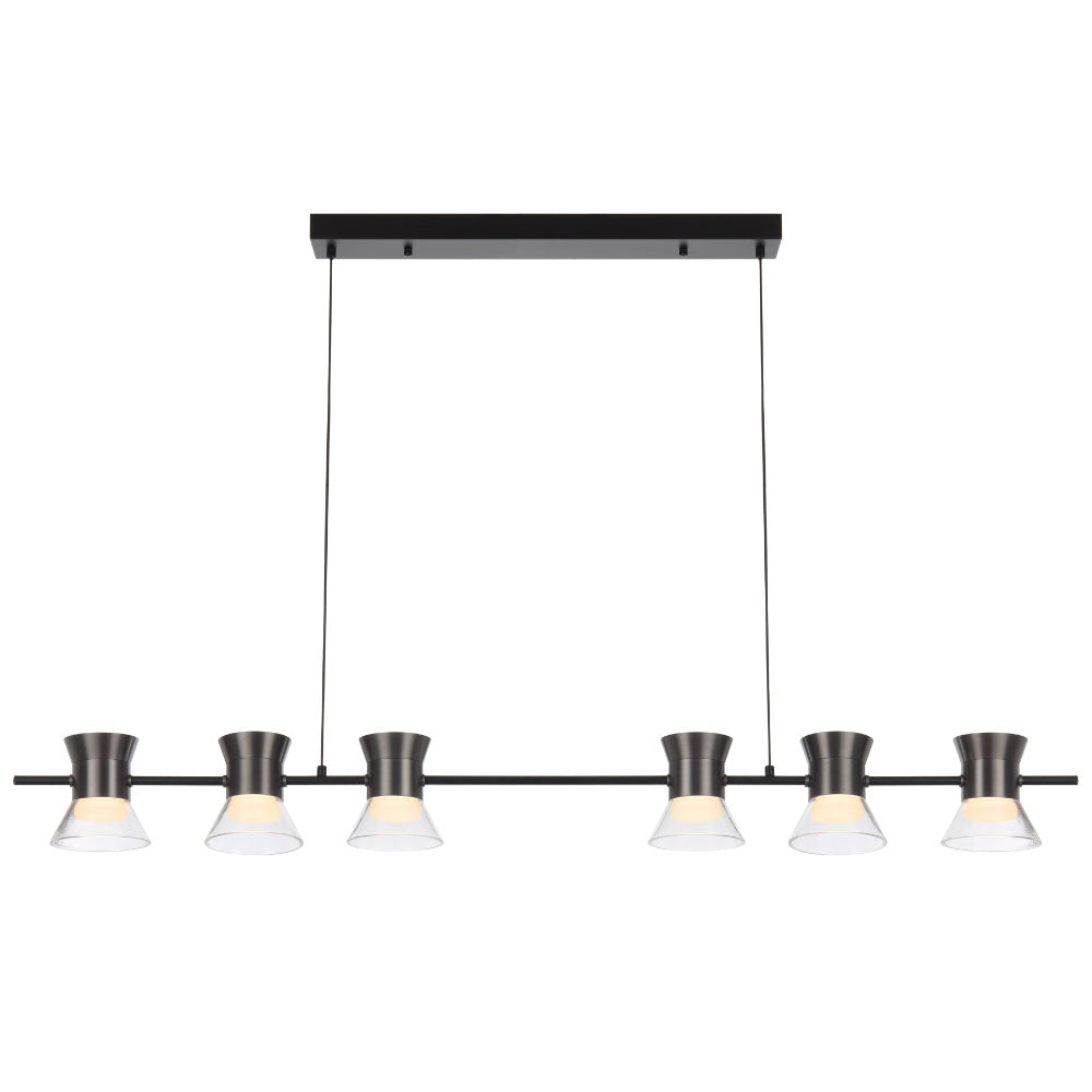 Tipico 6 Light LED Pendant Gun Metal / Warm White - TIPICO PE6-GM