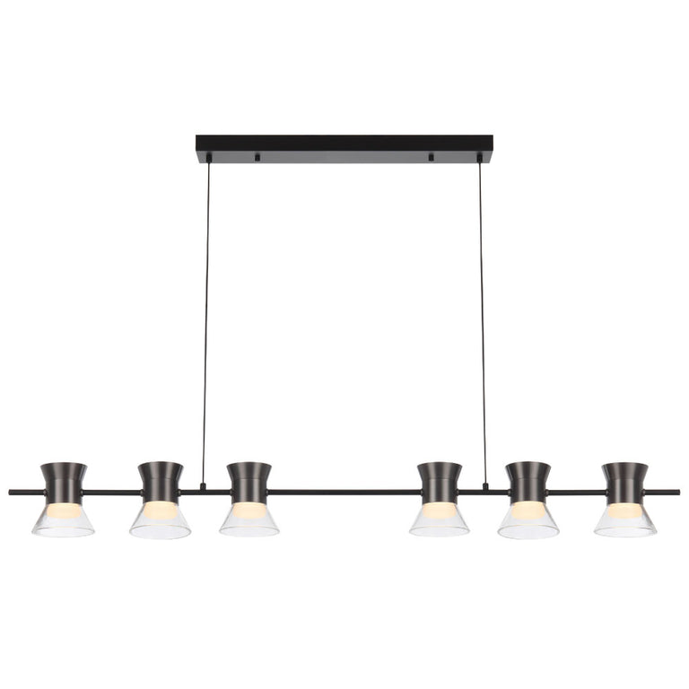 Tipico 6 Light LED Pendant Gun Metal / Warm White - TIPICO PE6-GM