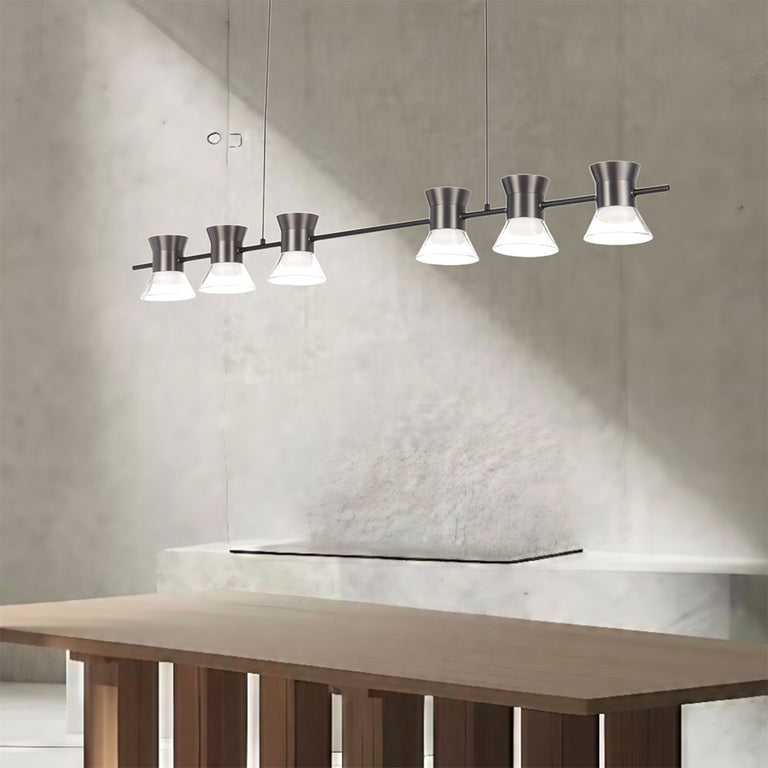 Tipico 6 Light LED Pendant Gun Metal / Warm White - TIPICO PE6-GM