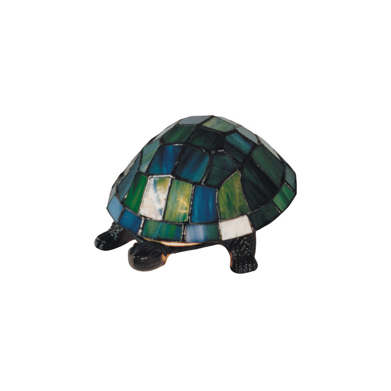 Turtle With Tiffany Shade Table Lamp Green - TL-816TF