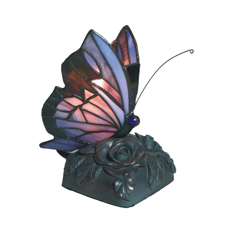 Butterfly Tiffany Table Lamp Purple - TL-818-PB