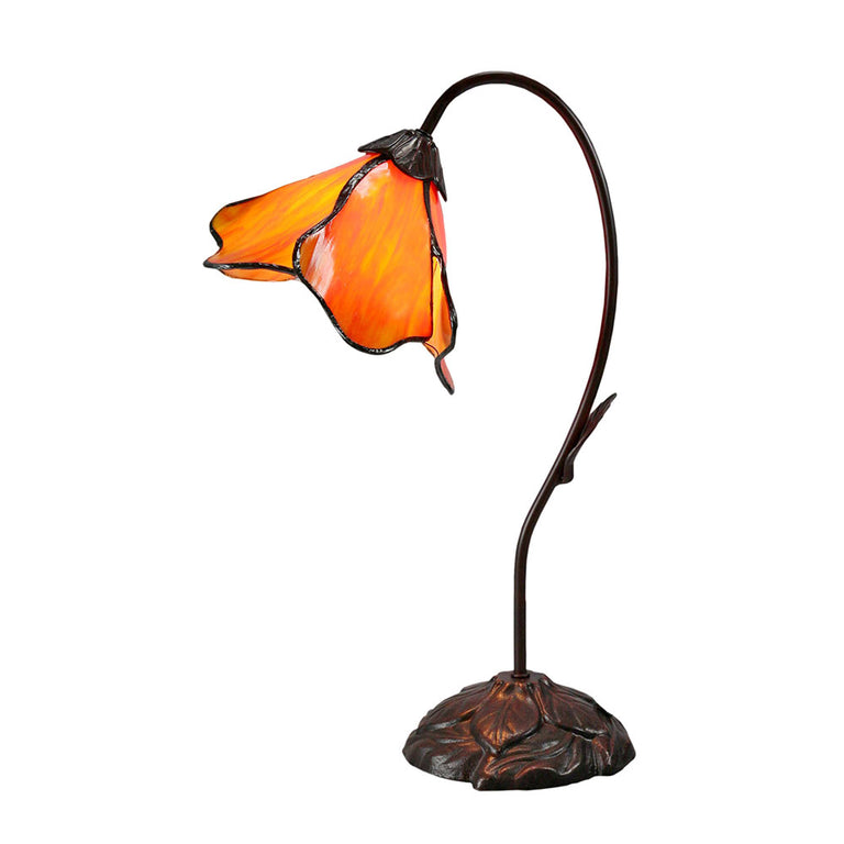 Tiffany Single Lotus Table Lamp Orange - TL-AL-6RY