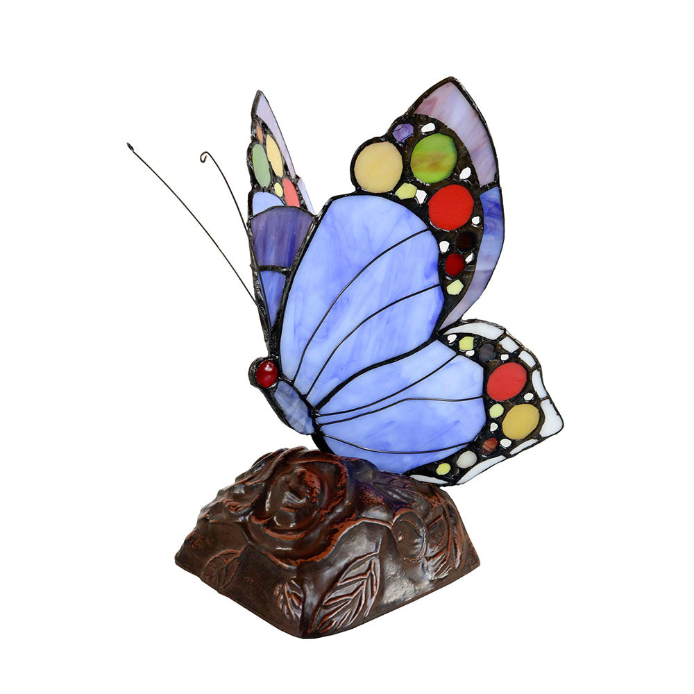 Butterfly Tiffany Table Lamp Purpole Spotted - TL-N092187A