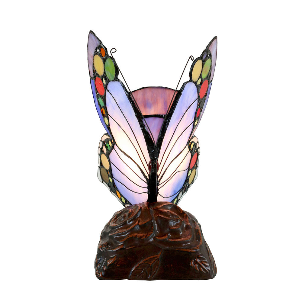Butterfly Tiffany Table Lamp Purpole Spotted - TL-N092187A