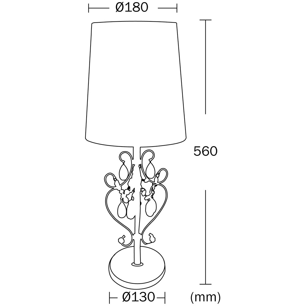 Philipa Table Lamp Black - TL11008B