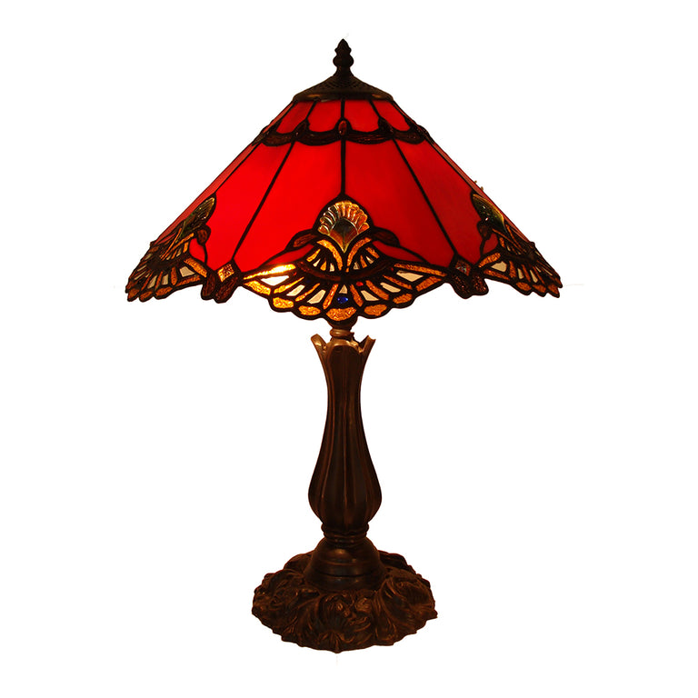 Benita Tiffany Table Lamp Red - TL-161072R-KG