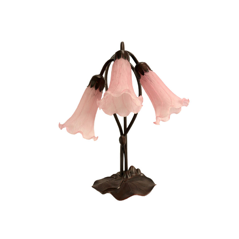 Triple Lily Tiffany Table Lamp Pink - TLA1-006-PK