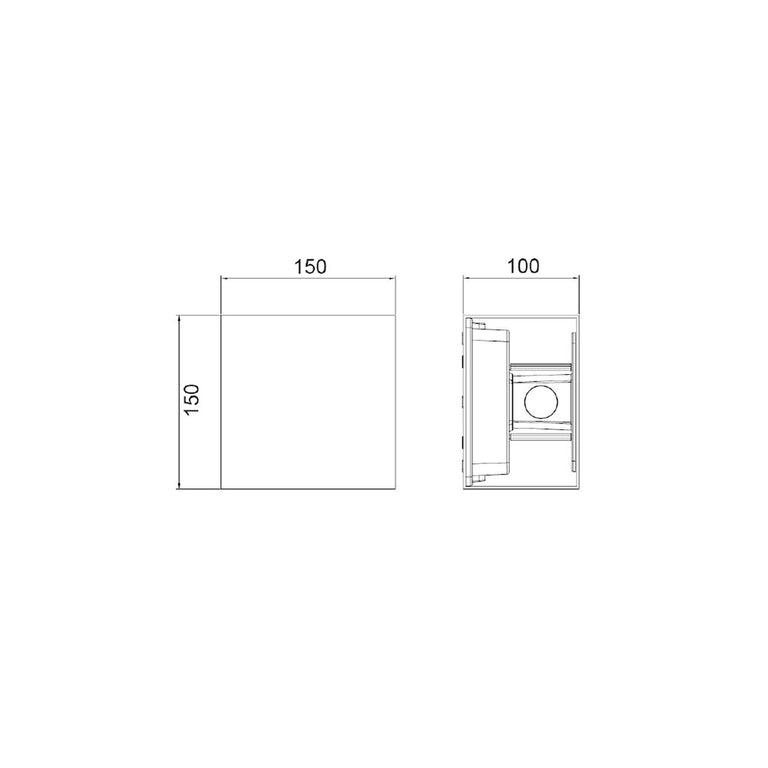 Exterior 20W LED Up/Down Wall Light Matt White / Warm White - Toca4