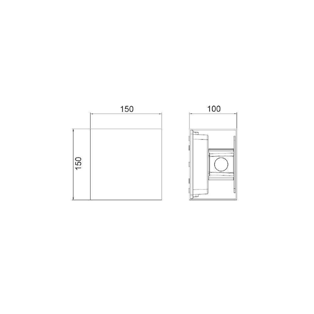 Exterior 20W LED Up/Down Wall Light Matt Black / Warm White - Toca3