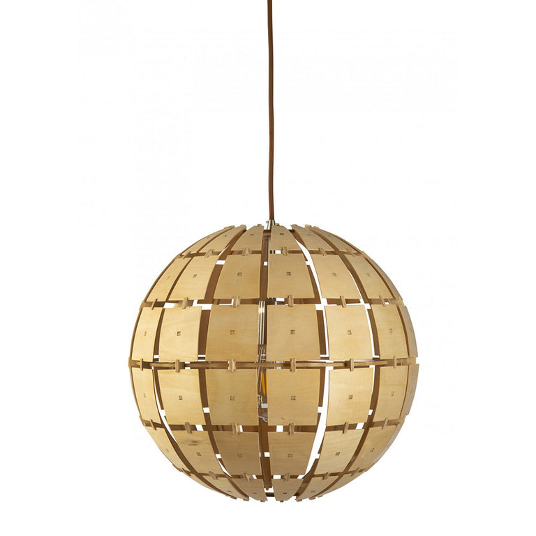 Torino 1 Light Timber Pendant Small - TORINO-40 WOOD