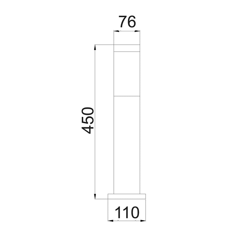 Torre 450mm Bollard Stainless Steel - TORRE4