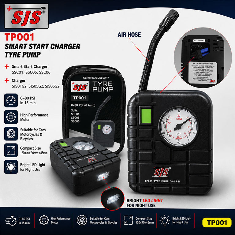 Portable 12V Tyre Pump - TP001