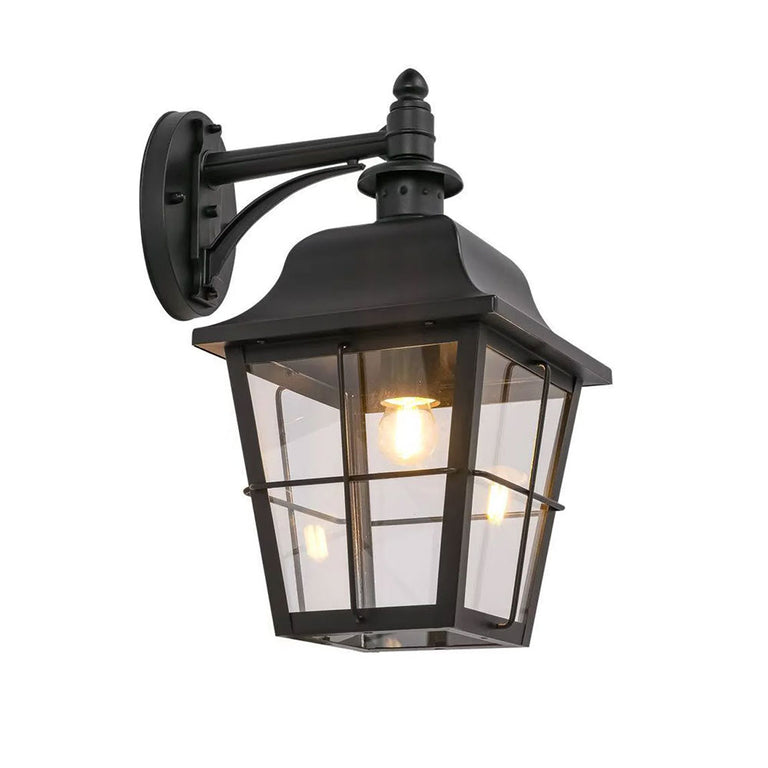 Trenero Exterior Surface Mounted Coach Wall Light Matt Black - TRENERO1