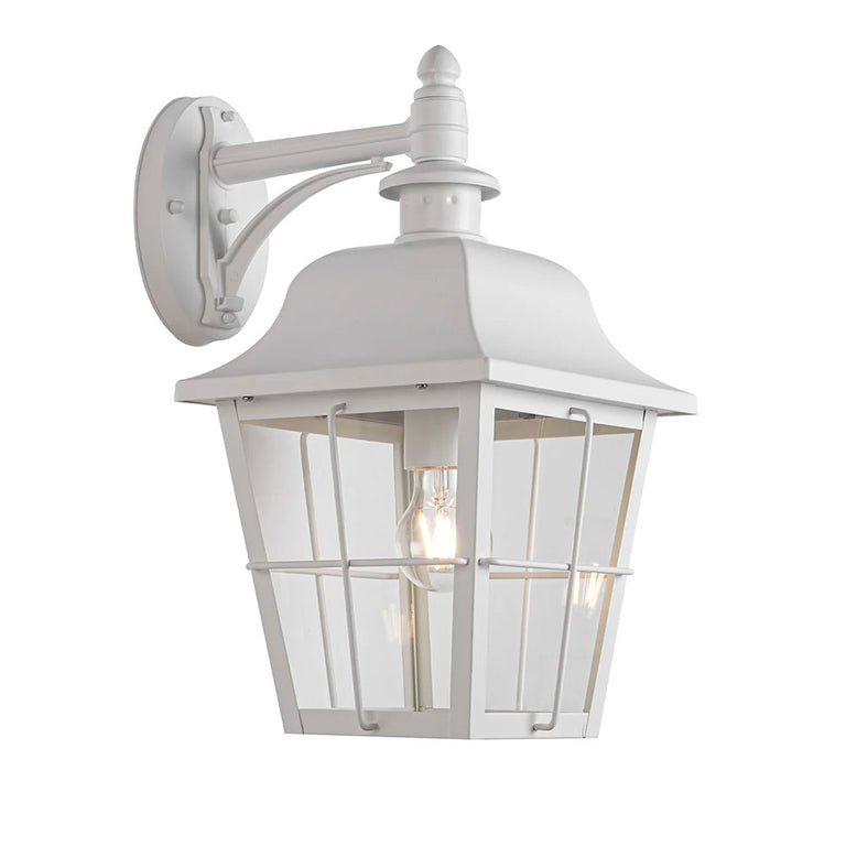 Trenero Exterior Surface Mounted Coach Wall Light Matt White - TRENERO2