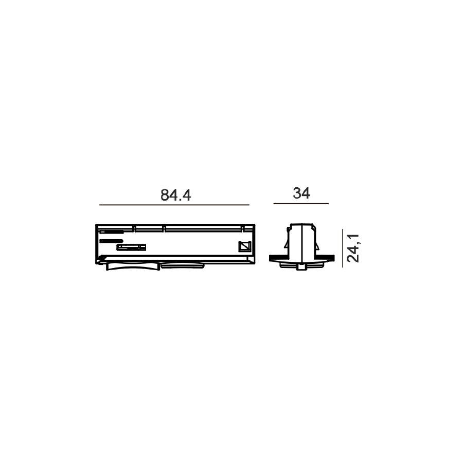 Track Single Circuit 3 Wire Adaptor White - TRK1WHADAP1