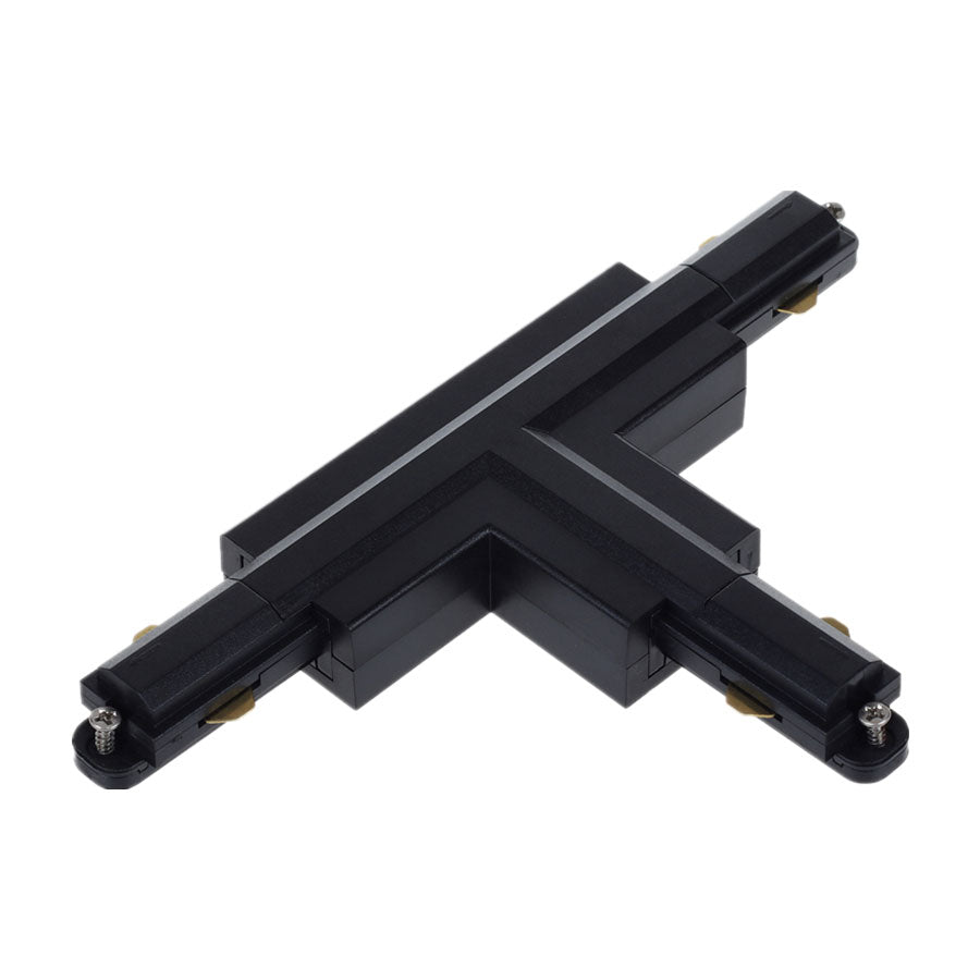 Track Single Circuit 3 Wire T-Piece Left Connector Black - TRK1BLCON4L1