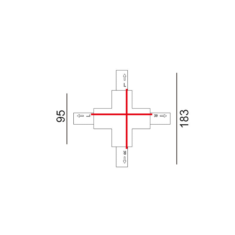 Track Single Circuit 3 Wire Cross-Piece Connector White - TRK1WHCON5