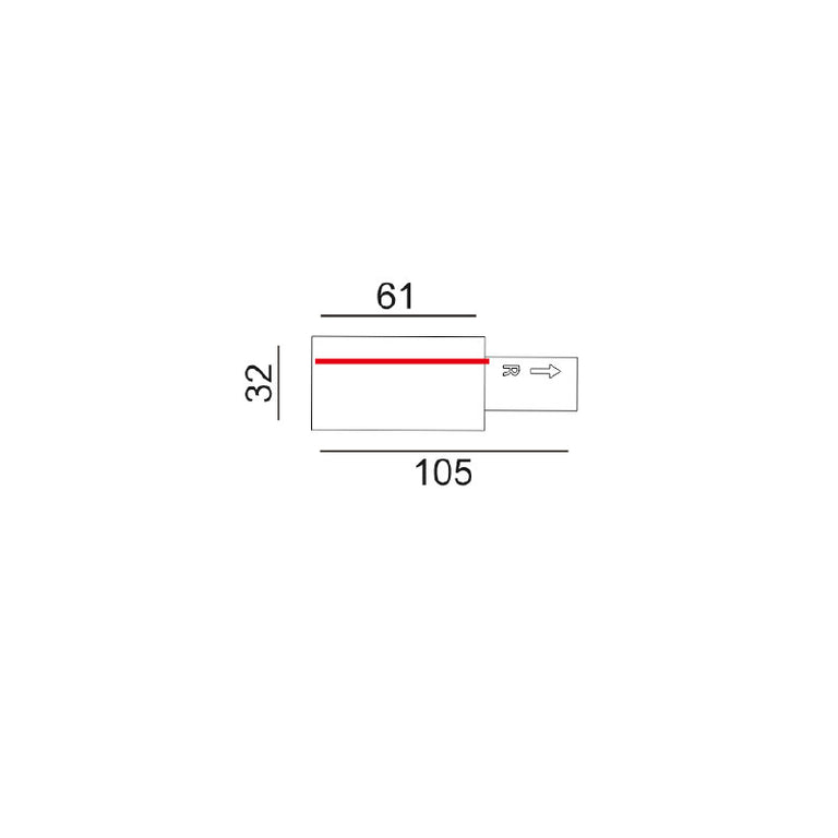 Track Single Circuit 3 Wire Right Live End Black - TRK1BLLIVER