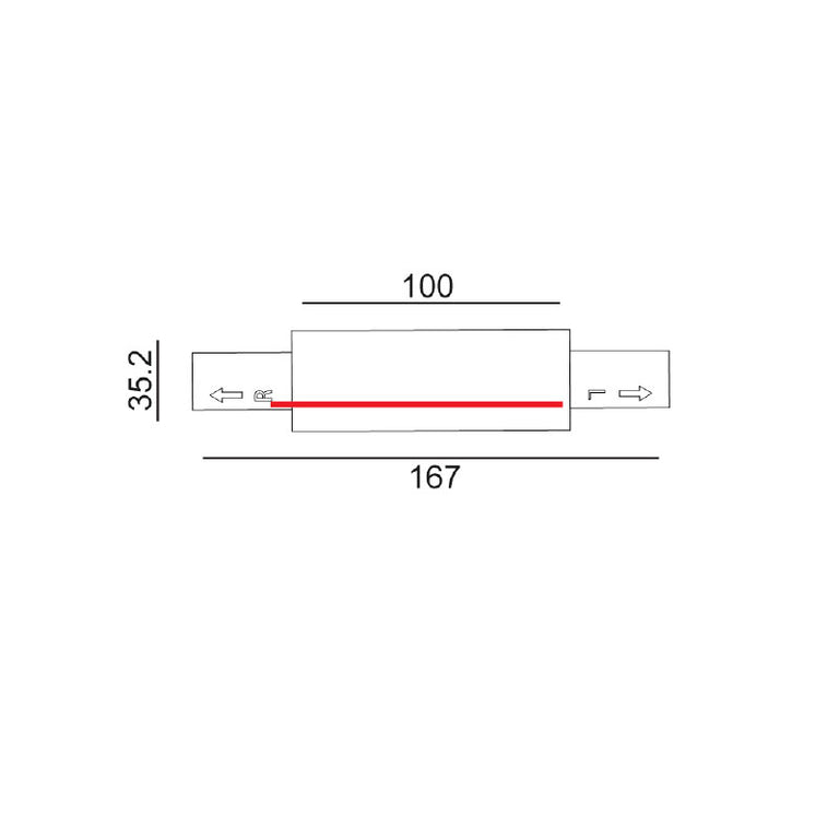 Track 3 Circuit 4 Wire Straight Connector Black - TRK3BLCON2