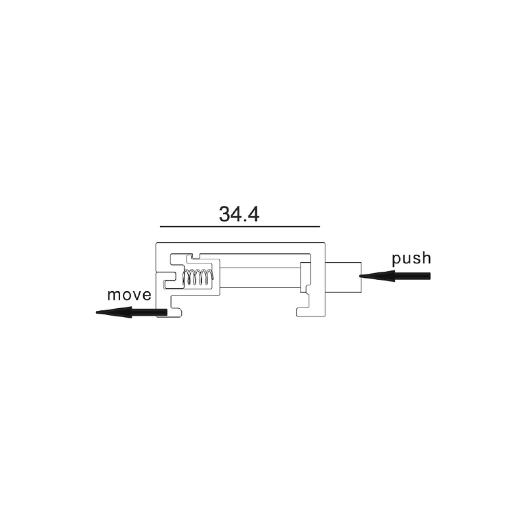 Track 3 Circuit 4 Wire Track Ceiling Kit With Spring Black - TRK3BLCEILKIT1