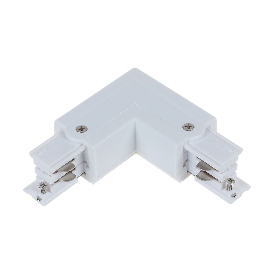 Track 3 Circuit 4 Wire L-Piece Left Connector White - TRK3WHCON3L