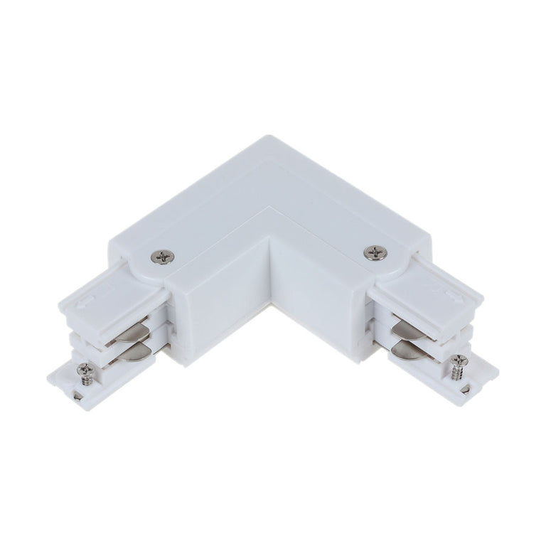 Track 3 Circuit 4 Wire L-Piece Left Connector White - TRK3WHCON3L