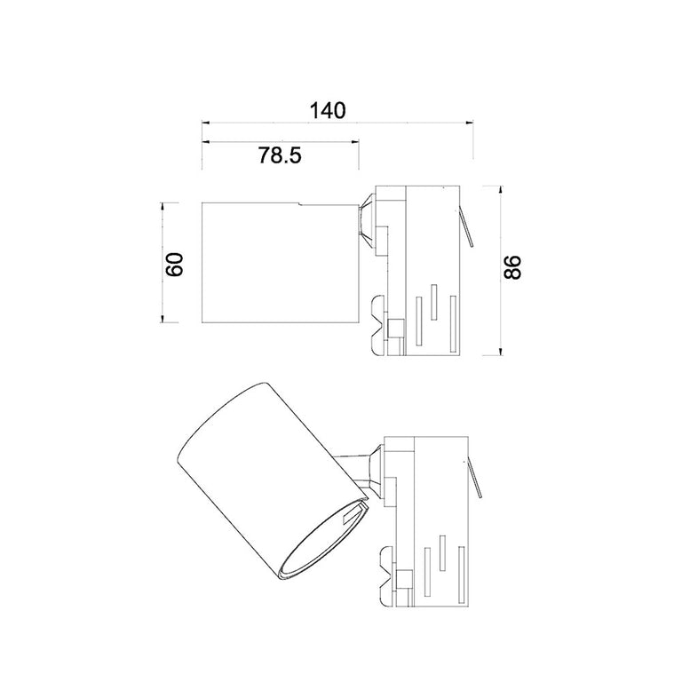 Track 3 Circuit GU10 Spotlight White - TRKW3G002