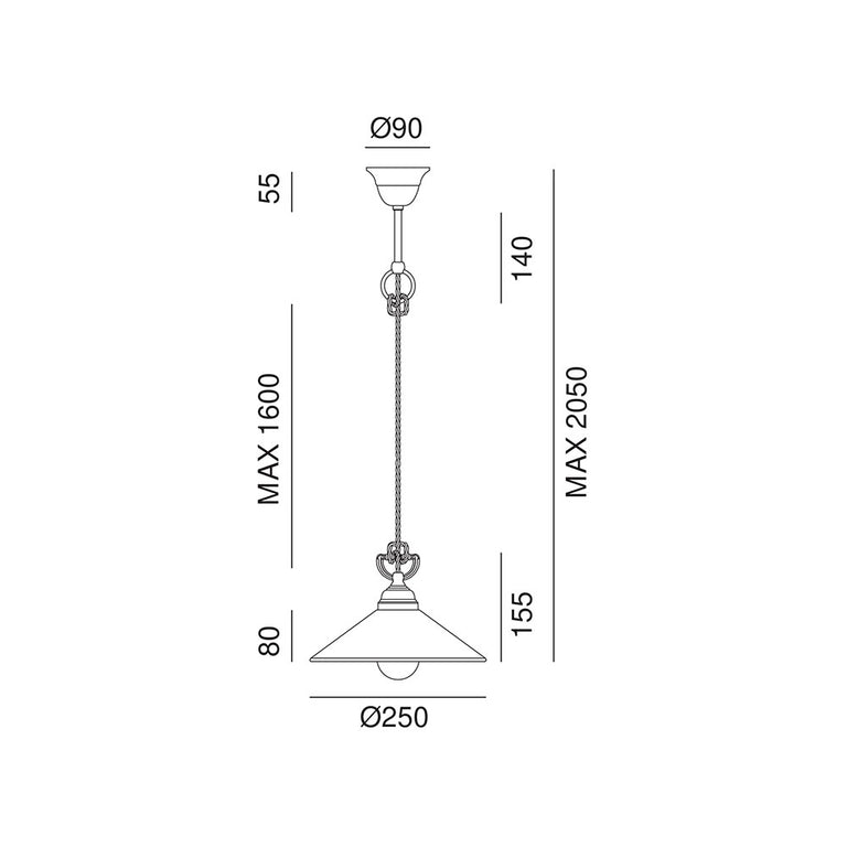 Tabia Medium Pendant - 212.08.OV