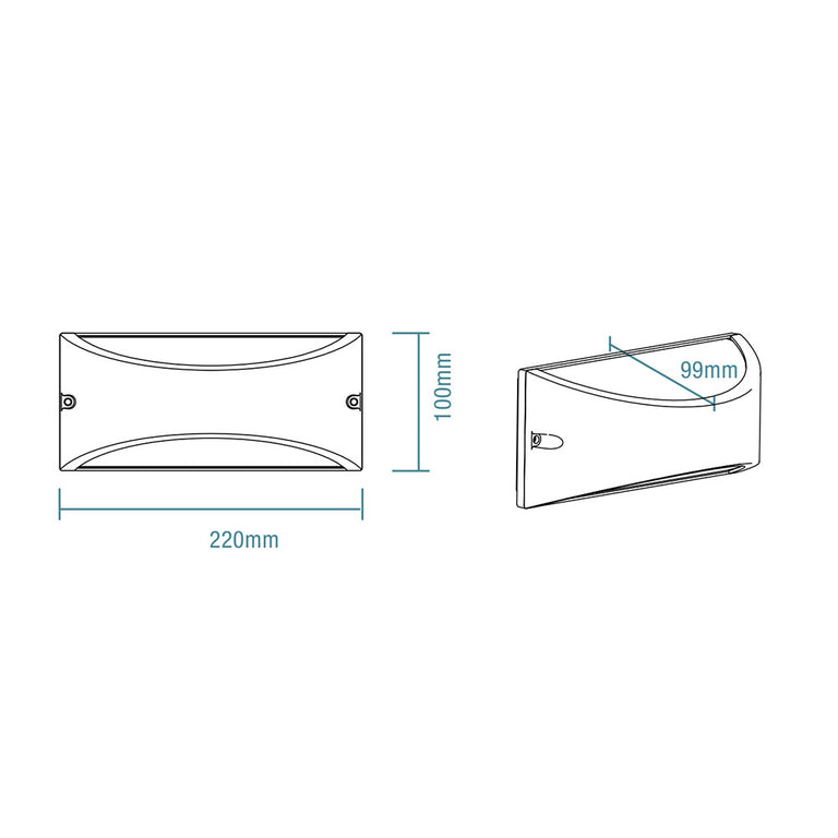 Taurus Outdoor Wall Light Matt Black - MLXTE27M