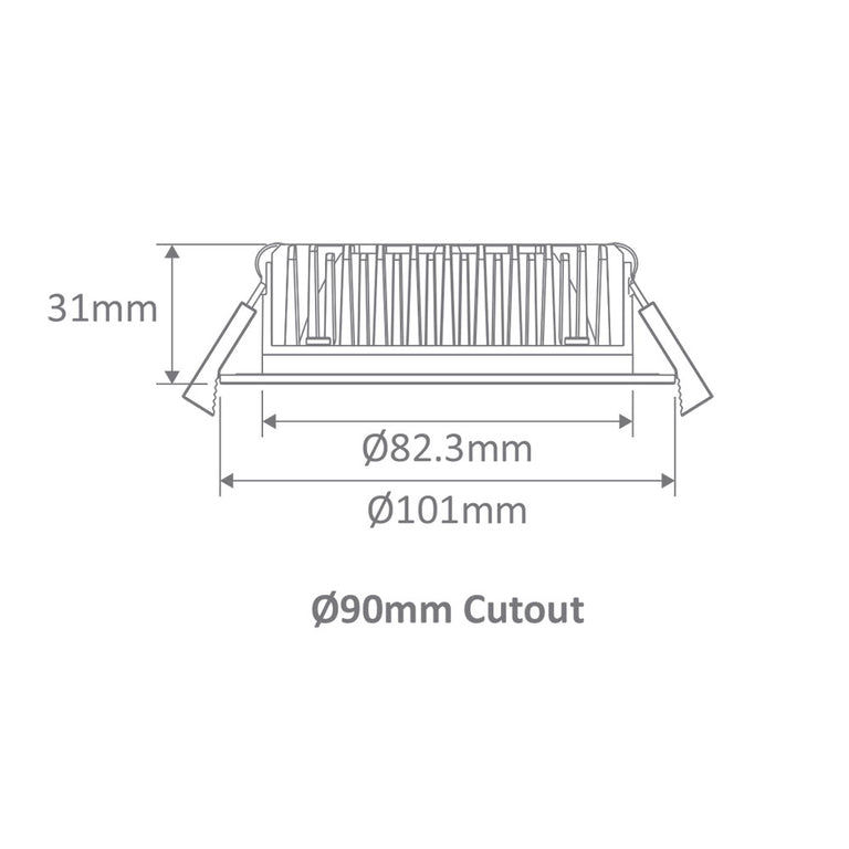 Tek-13 13W Dimmable LED Downlight White / Tri-Colour IP44 - 20443