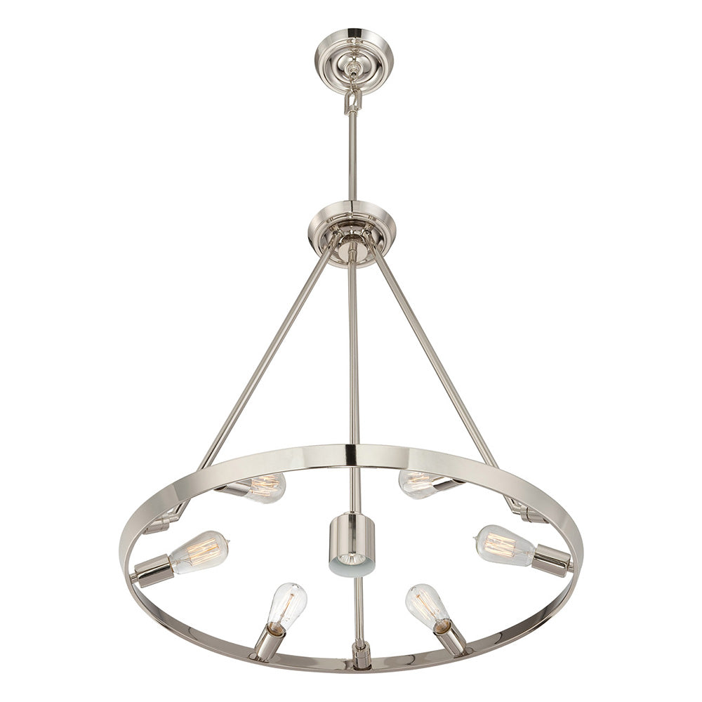 Theater Row 6 Light Pendant Imperial Silver - QZ-THEATER-ROW6IS