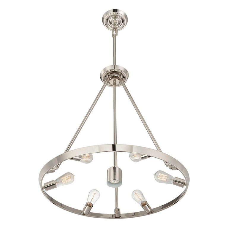 Theater Row 6 Light Pendant Imperial Silver - QZ-THEATER-ROW6IS