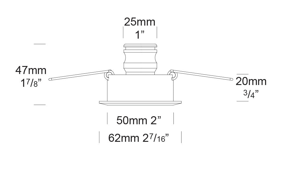 Tilting Eave Lite 3W Pure LED White / Warm White - EAVE/T3/L/EWH